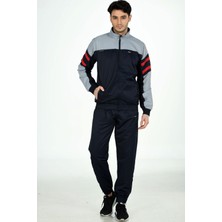 Enrico Ferry Lacivert Erkek Yarım Balıkçı Yaka Lastikli Paça Marathon Eşofman Takımı EDY2423L