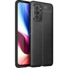 Forzacase Xiaomi Poco F3 ile Uyumlu Deri Effect Serisi Silikon Kılıf