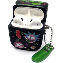 Zen AI Airpods 1/2. Nesil Fantastik Çizgi Karakter Rick Morty Desenli Hediye Kılıf