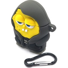 Zen AI Airpods 1/2. Nesil Uyumlu Sevilen Çizgi Karakter Sponge Bob Hoodie Tasarımlı Hediye Kılıf