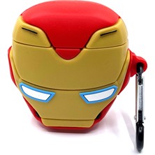 Zen AI Airpods 1/2. Nesil Sevilen Demir Adam Golden Ironman Maske Tasarımlı Hediye Kılıf