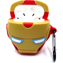Zen AI Airpods 1/2. Nesil Sevilen Demir Adam Golden Ironman Maske Tasarımlı Hediye Kılıf