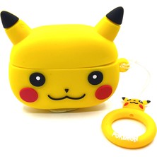 Zen AI Airpods Pro 1/2. Nesil Sevilen Sarı Çizgi Karakter Pikachu Tasarımlı Hediye Kılıf