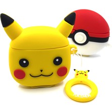 Zen AI Airpods 1/2. Nesil Sevilen Sarı Çizgi Karakter Pikachu Tasarımlı Hediye Kılıf