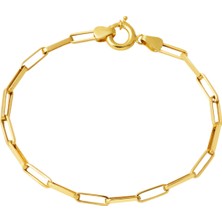 Bilezikci 4 Mm. 14 Ayar Altın Ataç Zincir Bileklik