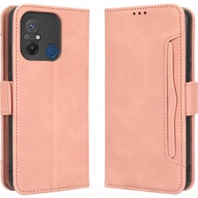 Seniee Xiaomi Mi Poco C55 Telefon Kılıfı Için Kart Yuvalı Deri Telefon Kılıfı (Yurt Dışından)