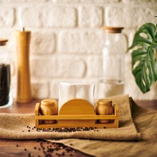 Bambum Elcoda Peçetelikli Tuzluk & Biberlik