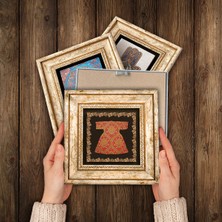Pinecone Hiç, Hırka-i Şerif, Hu, Mührü Şerif Taş Duvar Tablosu Çerçeveli Duvar Dekoru 4 Parça Tablo Seti Wall Art T4-1126