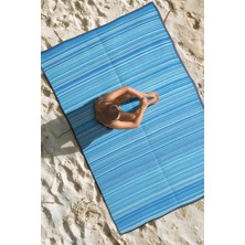 Katlanabilir Mavi Plaj Kamp Piknik Bahçe Balkon Teras Hasır Halı Mat Savan Kilim Karavan Halısı 120x180