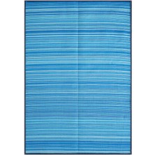 Katlanabilir Mavi Plaj Kamp Piknik Bahçe Balkon Teras Hasır Halı Mat Savan Kilim Karavan Halısı 90x180