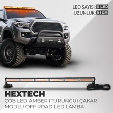 C9 Hextech 60W Turuncu 91CM 17 Farklı Yanış Modlu 6 Cob LED Off Road LED Lamba