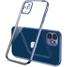 HEPTEKİLETİŞİM  Apple iPhone 11 Kılıf Şeffaf Berrak Kamera Korumalı Renkli Yumuşak Kapak (G-Box)