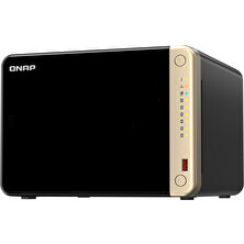 Qnap TS-664-8G 6 HDD Yuvalı, 8gb Ram, 2x M.2 2280 Pcıe Nas Depolama Ünitesi (TS-664-8G)