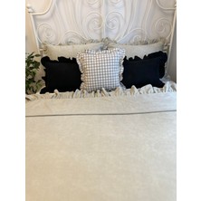 Decamor Home Fırfırlı Ay Taşı Yatak Örtüsü Takımı Çift Kişilik