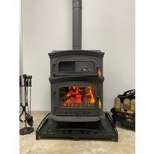 Flame Stove FS-033 Altara Premium Tek Camlı Kuzineli Döküm Soba