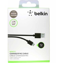 Belkin F2CU012BT04BLK 1.2m Micro USB Şarj ve Kablo Siyah