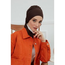 Aisha's Design Penye Hazır Türban,HT-96,HT-96,Kahverengi