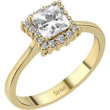 Sirius Pırlanta Pırlanta ve Beyaz Topaz Taşlı Alara Yüzük 17R0326