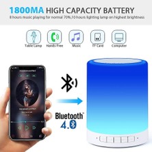 Romantic Night Bluetooth Hoparlör Lambası, Bluetooth Müzik Hoparlörlü Akıllı Dokunmatik Gece Lambası (Yurt Dışından)