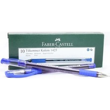 Faber-Castell Faber Castell Iğne Uç 10'lu Paket Mavi Tükenmez Kalem 1425