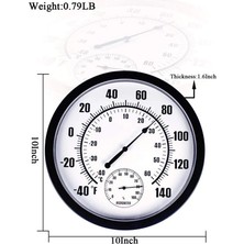 Romantic Night Termometre Iç Mekan Dış Mekan 10" Veranda Duvar Termometresi ve Higrometre (Yurt Dışından)
