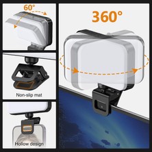Romantic Night Video Konferans Işığı, Klip 3 Işık Modlu Video Işığı, Cep Telefonu/dizüstü Bilgisayar/monitör Için 1000MAH Dönen Selfi Işığı, Yakınlaştırma Için, Canlı Akış, Selfie'ler (Yurt Dışından)