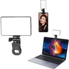 Romantic Night Video Işığı, Ön ve Arka Telefon Klipsli LED Selfie Işığı, Telefon Için 2500K-6500K Kısılabilir Video Konferans Işığı/ (Yurt Dışından)