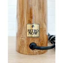Retro Now Rosa Ahşap Ayaklı Abajur