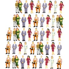 Niazi 100PCS 1:75 Ila 1: 200 Ölçekli Boyalı Oturmuş Şekil 1V100 B (Yurt Dışından)