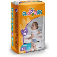 Clappers Bebek Bezi 5 Beden Junior (11-18 Kg) Jumbo Paket 44 Adet