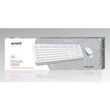 A4Tech A4 Tech F1010 Q USB Beyaz Fn-Mm Klv+Optik Mouse Set