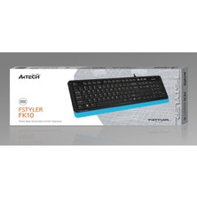 A4Tech A4 Tech FK10 Q USB Fsytyler Mavi Tr Fn-Multimedya Klavye