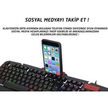 Everest KB-R800 Metafor USB Gökkuşağı Aydınlatmalı Q Metal