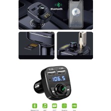 Noyiska Fm Transmitter Cihazı Araba Çakmaklık Şarj Aleti  Universal Araç Bluetooth Kit Mp3 Çalar Müzik Kiti