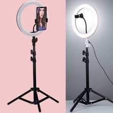 Renksan Rıng Fıll Lıght LED Selfie Halka Işık 24W 5500K Tripod ile iphone Akıllı Telefon Makyaj