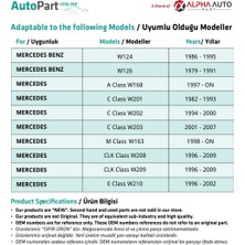 Alpha Auto Part Mercedes C Class W201,W202,W203 Için Kapı Kilit Klavuz Burcu 40'lı