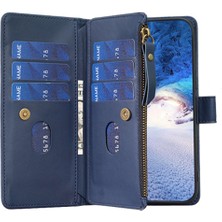 Cool-M Samsung Galaxy A53 5g Stand Cüzdan Telefon Kılıfı Pu Deri Kapak Zipper Ceb (Yurt Dışından)