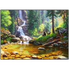 Tablo Dekor Doğa ve Ayılar Kanvas Tablo