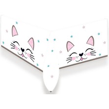 Kidspartim Sevimli Kedi Temalı Masa Örtüsü 120X180 cm