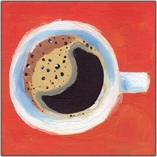 Tablo Dekor Kahve Dolu Bardak Kanvas Tablo