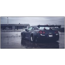 Tablo Dekor Siyah Nissan Gt-R Kanvas Tablo