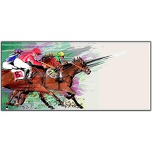 Tablo Dekor At Yarışı Illustrasyon Kanvas Tablo