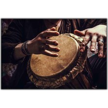 Tablo Dekor Afrika Davulu Kanvas Tablo