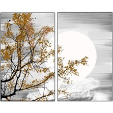 Tablo Dekor Ay Işığı Ikili Kanvas Tablo