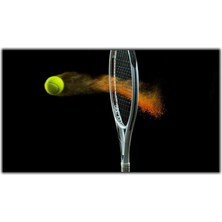 Tablo Dekor Tenis Raketi ve Top Kanvas Tablo