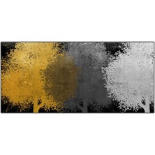 Tablo Dekor Altın ve  Gümüş Ağaçlar Kanvas Tablo