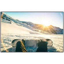 Tablo Dekor Gün Doğumunda Kayak Kanvas Tablo