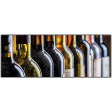 Tablo Dekor Şarap Şişesi Koleksiyonu Kanvas Tablo