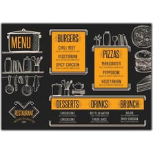 Tablo Dekor Cafe Menüsü Kanvas Tablo