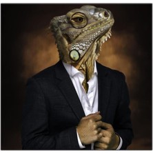 Tablo Dekor Sürüngen Adam Kanvas Tablo